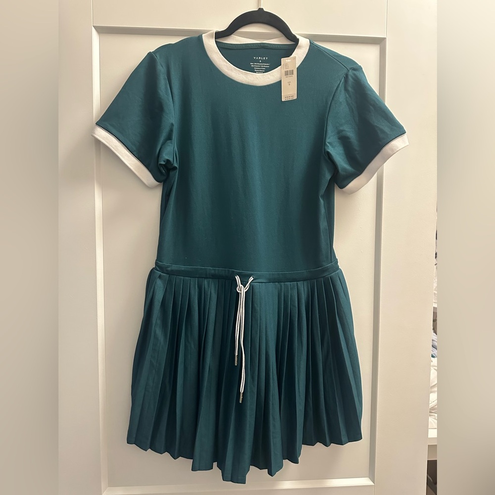 NWT VARLEY green & white athleisure dress